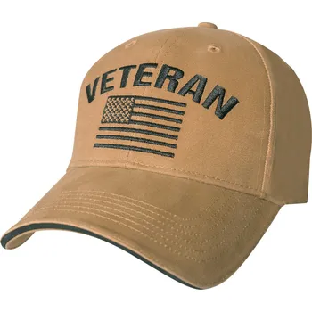 Kšiltovka Kšiltovka Vintage Veteran s US vlajkou coyote univerzální