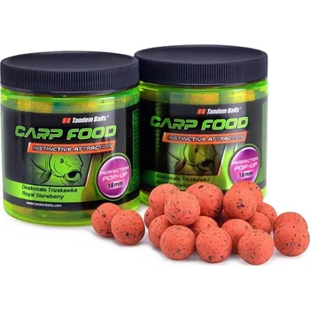 Boilies Tandem Baits Carp Food Perfection Pop-Up 18mm/130g Příchutě: sladký pomeranč