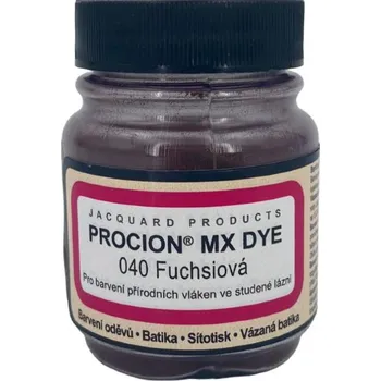 Speciální výtvarná barva Jacquard Reaktivní barvy na batikování Procion MX 19g fuchsiová 040