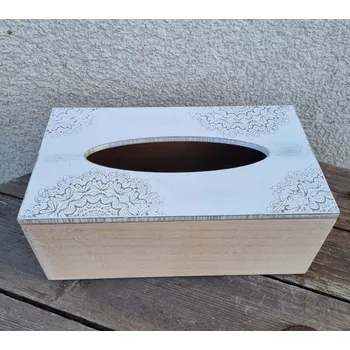 Zásobník na papírové ručníky Dřevěný zásobník na kapesníky, D4385