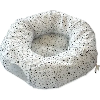 Hračka pro kočku Tunel MAGIC CAT spojený zipem s polštářkem bílý 100cm