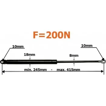 Oprava karosérie Plynová Vzpěra Dveří Zetor 60117921 Pv160 S Oky 10 Mm MZR 33277