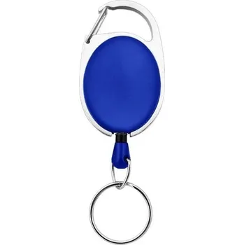 Roller klip, přívěsek karabinka s navijákem a kroužkem, různé barvy Černá