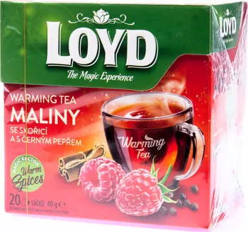Čaj Loyd Warming Tea Maliny se skořicí a černým pepřem 20x 2 g