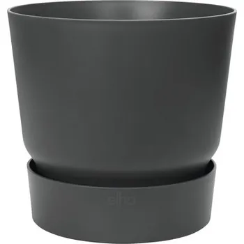 Květináč Obal Greenville Round - living black 25 cm