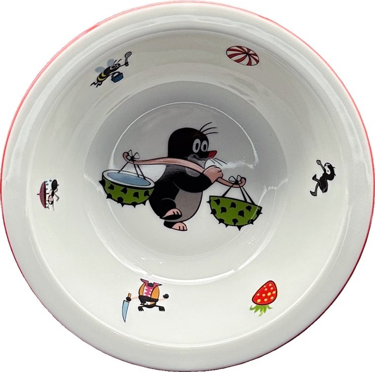Thun Porcelánová miska Krtek s kaštany, průměr 165 mm, THUN, 1 ks