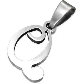 Přívěsek Písmenko Q - ocelový přívěsek