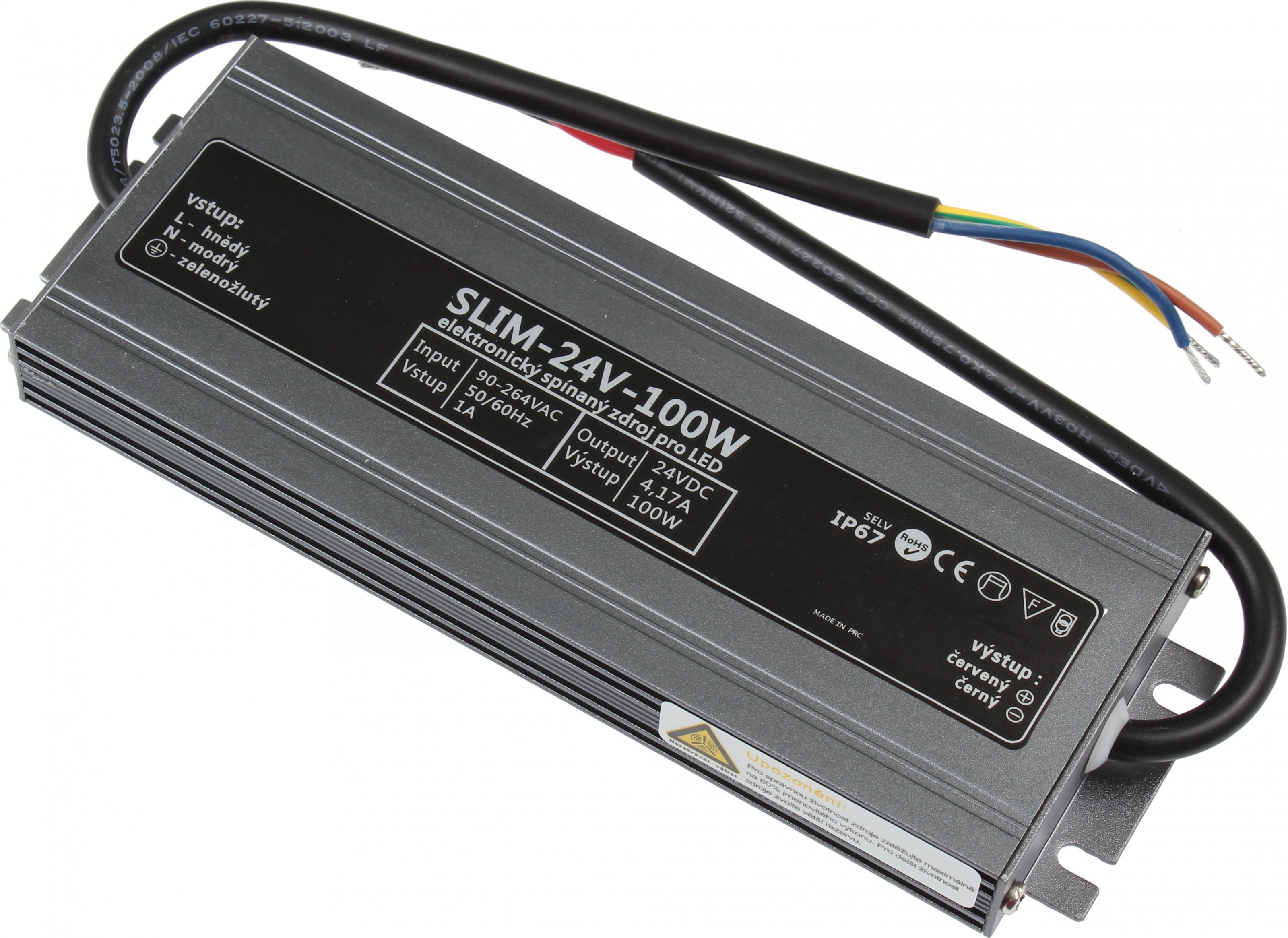 SLIM LED zdroj/trafo 100W 24V/DC pro LED pásky 100W SLIM-24V-100W