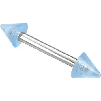 Piercing Malý piercing s modrými hroty