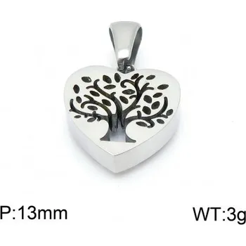 Přívěsek Srdíčko se stromem života - ocelový přívěsek