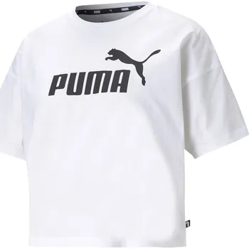 Dámské tričko Dámský crop top PUMA ESS CROPPED LOGO TEE 586866-02 WHITE XL