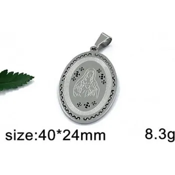 Přívěsek Panna Marie - ocelový medailonek - madonka - přívěsek