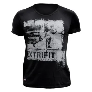 Pánské tričko Extrifit Tričko černé LOGO šedé - M + Sleva 3 % pro registrované