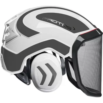 Pracovní přilba Lesnická přilba Protos Integral FOREST F39 bílá/šedá (Profesionální lesnická pracovní přilba Protos Integral FOREST v bílošedém provedení je určena pro práce s motorovou pilou.)