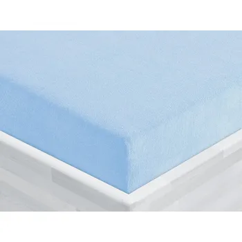 Prostěradlo Froté napínací prostěradlo FR-014 Nebesky modré 180 x 200 - výška 20 cm