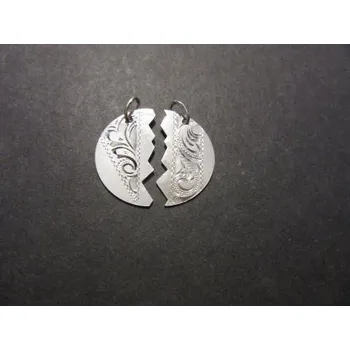 Přívěsek Dva přívěsky, které do sebe pasují - stříbrné