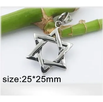 Přívěsek Hexagram - přívěsek z oceli - 25x25mm