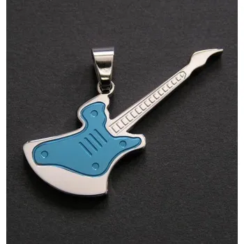 Přívěsek Kytara - varianta 11 - ocelový přívěsek