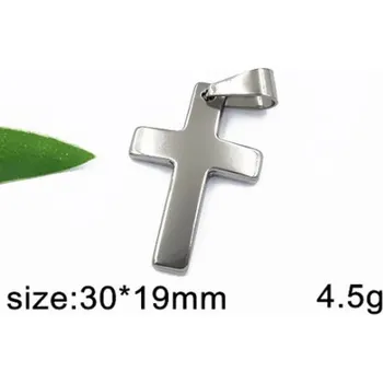 Přívěsek Kříž - 30x19mm - ocelový přívěsek