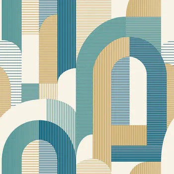 Tapeta Tyrkysová vliesová tapeta, styl Art Deco MN3612, Maison, Grandeco