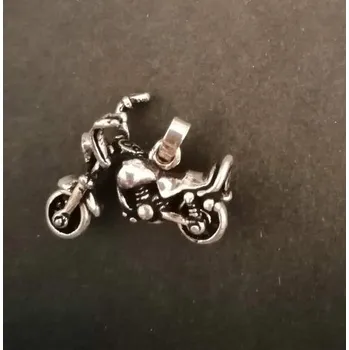 Přívěsek Stříbrný přívěsek - Motorka - varianta 2