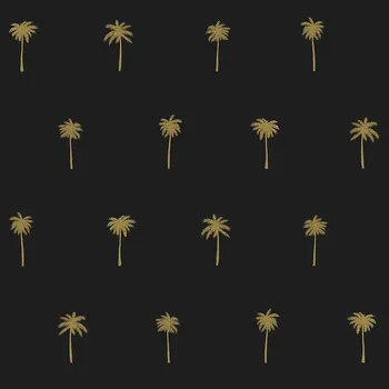 Tapeta Vliesová černá tapeta se zlatými palmami 139161, Paradise, Esta Home