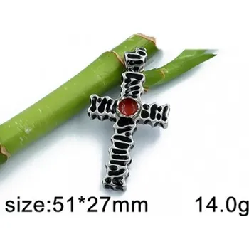 Přívěsek Kříž 51x27mm - ocelový přívěsek