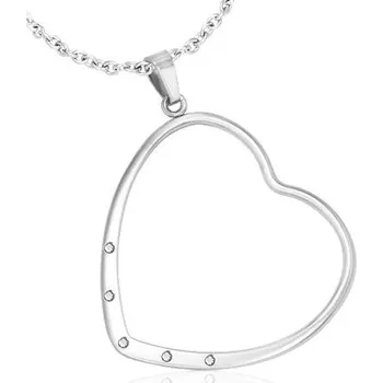 Přívěsek Srdce s pěti body ve spodní části - ocelový přívěsek