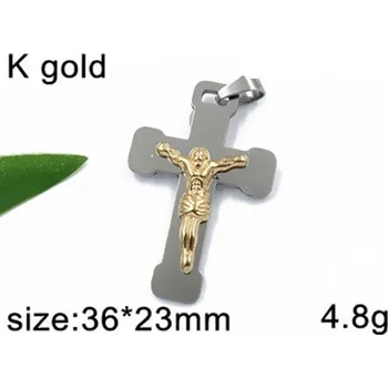 Přívěsek Kříž s Ježíšem Kristem - 36x23mm - celový přívěsek