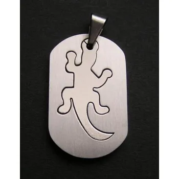 Přívěsek Ještěrka - varianta 2 - ocelový přívěsek