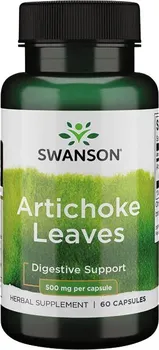 Přírodní produkt Swanson Artichoke Leaves listy artyčoku 500 mg 60 cps.