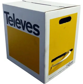 elektrický kabel Koaxiální kabel Televes 212604 6,6mm, bílý, PVC, vnitř. vodič 1,13mm Cu, opletení Al, balení 250m, karton