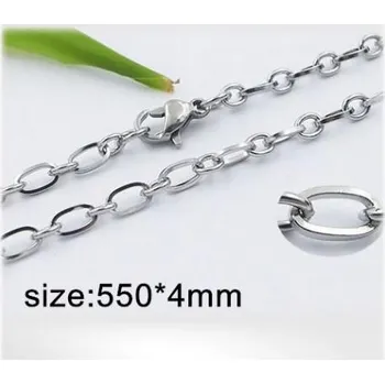 Řetízek Ocelový náhrdelník - Hmotnost: 8.3 g, 550*4mm