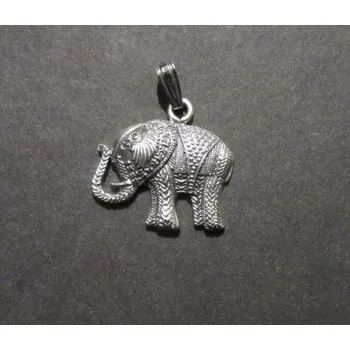 Přívěsek Slon - tmavý - přívěsek ze stříbra