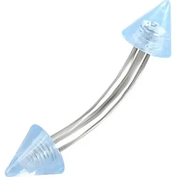 Piercing Obočovka - světlé modré hroty - piercing do obočí