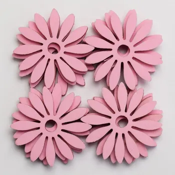Pěnová dekorace, kvítky, růžová, 12ks/bal.