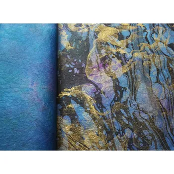 Umělecký papír Sapaimport Morušový ruční papír Milano Silk - modrý Velikost: 23x32 cm
