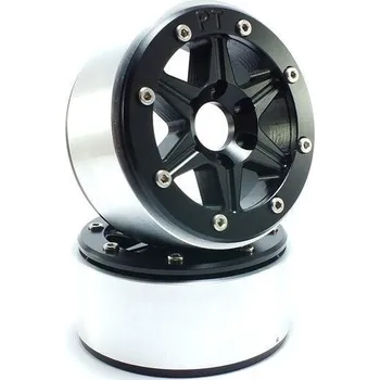 RC náhradní díl Absima Kovové Beadlock CNC disky Absima Metsafil 1.9 SixStar Black/Black 2ks