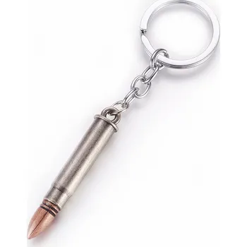 Klíčenka, nábojnice, 11cm, stříbrná, 1ks