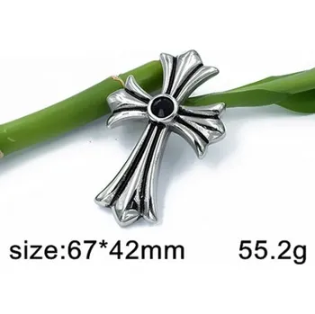 Přívěsek Velký kříž 67x42mm - ocelový přívěsek