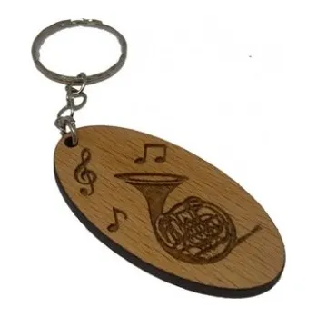 Dřevěný přívěsek na klíče - lesní roh