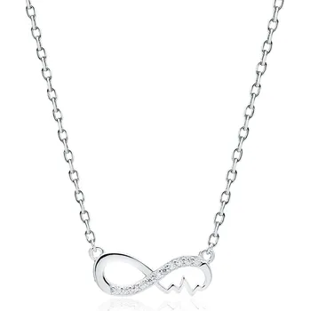 Řetízek Olivie Náhrdelník TLUKOT SRDCE & NEKONEČNO 7248 Ag 925; ≤1,8 g.
