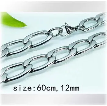 Řetízek Ocelový náhrdelník - Hmotnost: 86.8g, 60cm, 12mm