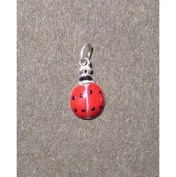 Přívěsek Barvená beruška - stříbrný přívěsek