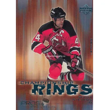 Sběratelská karetní hra insert karta SCOTT STEVENS 00-01 Pros and Prospects Championship Rings číslo CR5