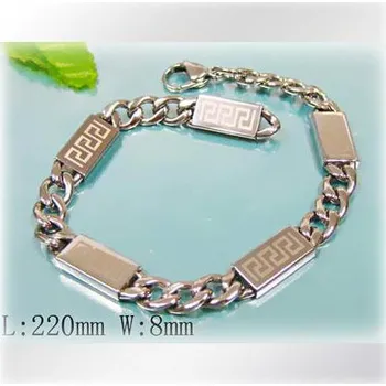 Řetízek Ocelový náramek délka 220mm a šířka 8mm