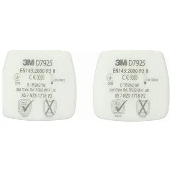 filtr k masce D7925 Filtr částicový P2 R pro polomasky 3M Secure Click řady HF-800, (cena za 1 ks, nutno koupit násobky 4 ks)