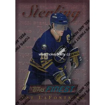 Sběratelská karetní hra insert karta PAT LaFONTAINE 95-96 Topps Finest Sterling Bronze číslo 130