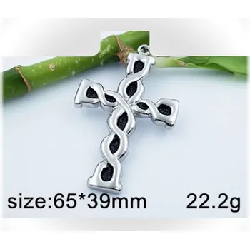 Přívěsek Velký kříž - 65x39mm - ocelový přívěsek