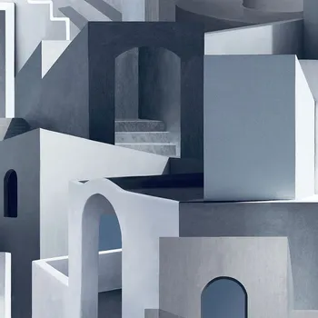 Tapeta Vliesová modrošedá 3D grafická tapeta na zeď M46801, Arty, Ugépa